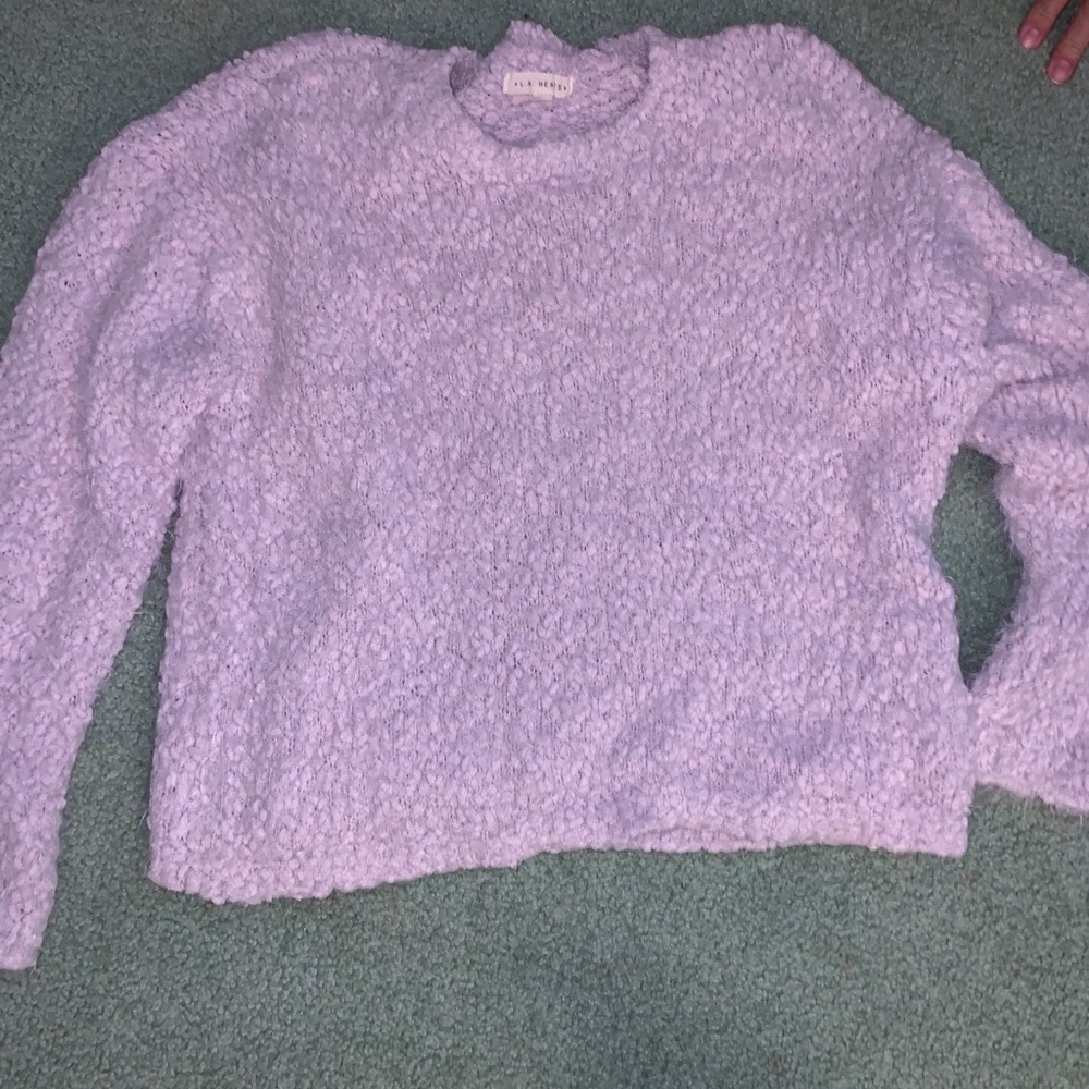Fuzzy light purple sweater